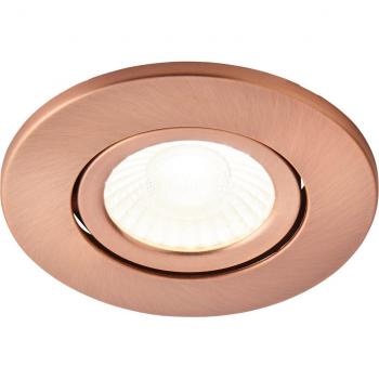 Copper Adjustable Fire-Rated Recessed LED Downlight, IP65 Rated