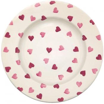 Emma Bridgewater 10 1/2 Inch Pink Hearts Pattern Dinner Plate
