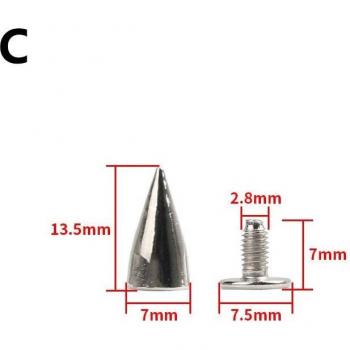 10 Sets de Remaches de Cabeza Aguda para Proyectos de Manualidades y Accesorios