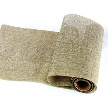 Chemin de table jute maille serrée, 29 cm x 5 m, naturel