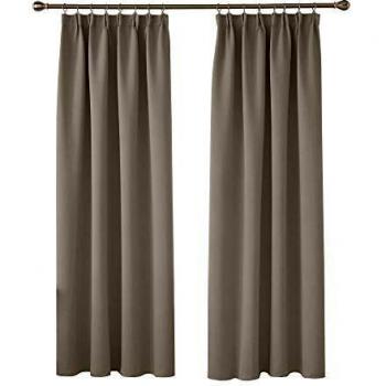 Deconovo Dicke Verdunkelungsvorhänge, 200x140cm, Taupe, 2er Set