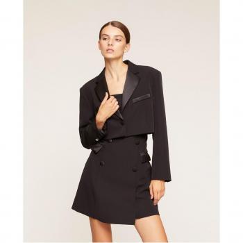 Motivi Spencer Chaqueta Mujer con Raso y Solapa