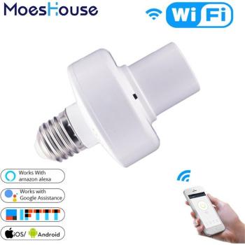 Adaptador de lámpara inteligente con WiFi E27/E26 para control por voz