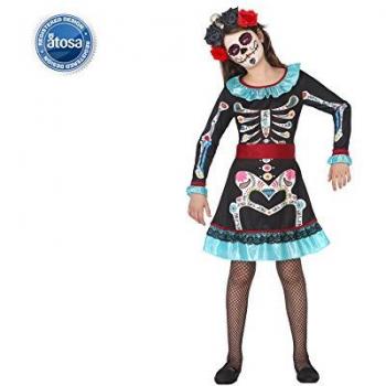 Costume Dia De Los Muertos – Fille – Taille 5-6 ans (105-116 cm)