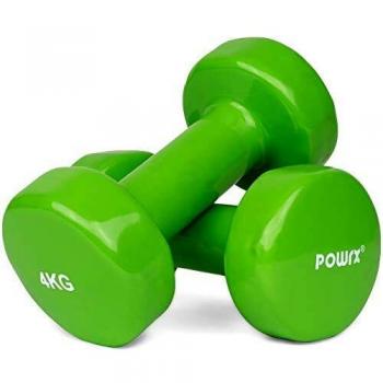 Vinyl Kurzhantel Set (2 x 4 kg, Grün) für effektives Workout