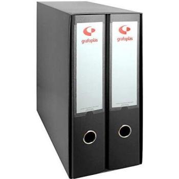 Archivador Modulo 2 2 anneaux levier 65 mm carton PP noir