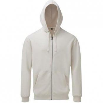 Asquith & Fox Men's Coastal Vintage Wash Loop Back Zip Hoodie Heather Grey Size S