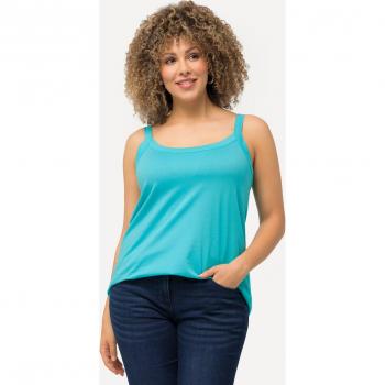Übergrößen Spaghettiträger Top, Damen, türkis, Größe: 62/64, Baumwolle/Synthetische Fasern