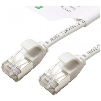 0.15m U/FTP Cat 6a Slim Patch Cable, White