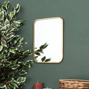 Miroir Carré Décor Gold 34 cm