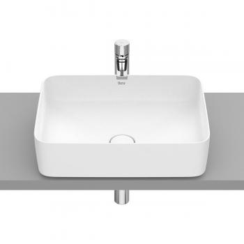 Lavabo sobre encimera fineceramic® Square Inspira Roca Color: Blanco mate