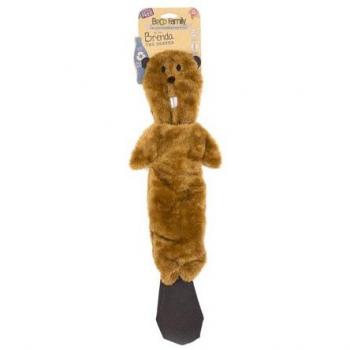 Brenda the Beaver Stuffing Free Dog Toy