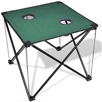 Pliante Table de camping vert foncé (vidaXL)