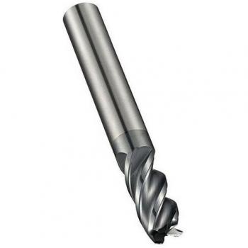Dormer 18 mm × 0.5 mm Carbide Corner Radius End Mill, S262, 4 Flutes (Short Series)