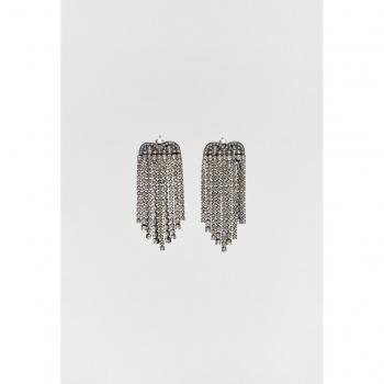 Cuore a Catena Strass Grigio