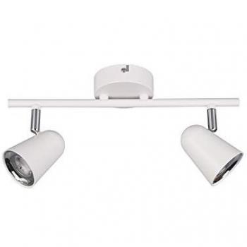 Toulouse 2er LED Spotbalken mit satinierter Oberfläche und chromatischem Rand