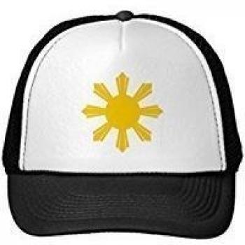 Top divertido para caballero con gorras de camionero y sol Pinoy