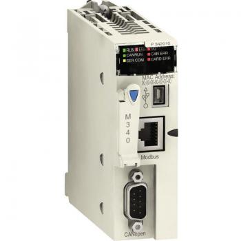 Sistema Industrial M340: 1024 E/S Digitales, 256 Analógicas, Modbus & CAN