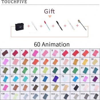 Marcadores Manga TouchFIVE 30/40/60/80 colores con pincel aceitoso