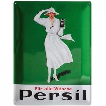 Weißgrünes Persil‑Blechschild 30 × 40 cm von Nostalgic‑Art