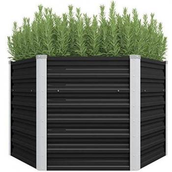 Arriate de acero galvanizado 129x77 cm Color Gris, Verde, Marrón y más