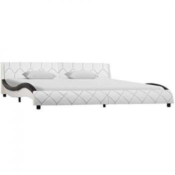 Cadre de lit Similicuir Blanc 200 x 120 cm