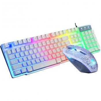 T6 Mechanical Gaming Keyboard and Mouse Set with Rainbow Backlight