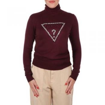 Guess Maglione Collo Alto Bordeaux