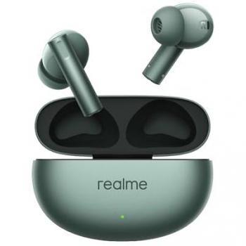 Realme Cuffie wireless Buds Air 6, Hi-Res Professional, driver per bassi profondi da 12,4 mm, cancellazione attiva del rumore intelligente da 50 dB, fino a 40 ore di riproduzione, verde foresta