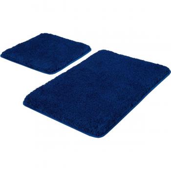 Kleine Wolke Badteppich Relax, Atlantikblau Badteppich Set 2-teilig