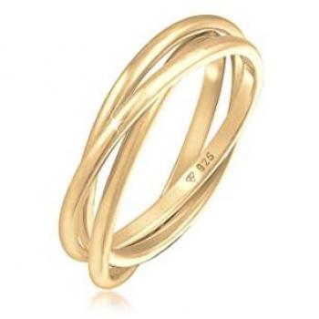 Elli Fingerring Wickelring Trio Trini Basic 925 Silber