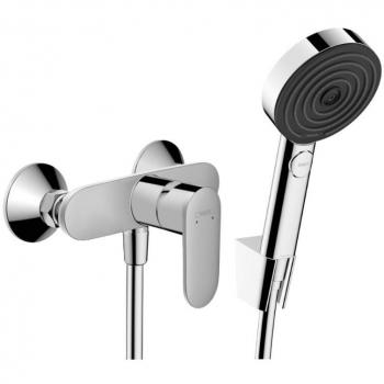 Set Hansgrohe Varnish Blend Monomando Ducha + Teleducha XXL 105mm 3 Jets + Flexo Ducha 125cm, Soporte Pared