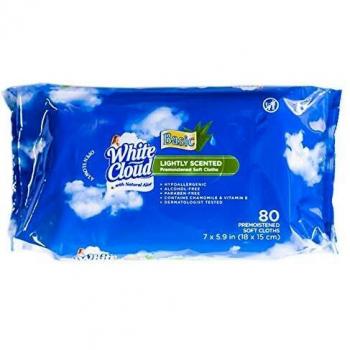 White Cloud Soft Aloe Wet Wipes (80 Wipes)