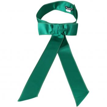 Dolce & Gabbana Iconic Green Silk Waist Belt