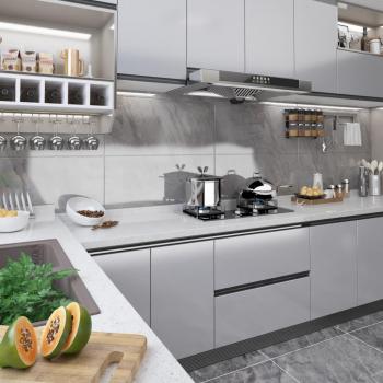 VidaXL Möbelfolie Selbstklebend Hochglanz-Silber 500x90 cm PVC