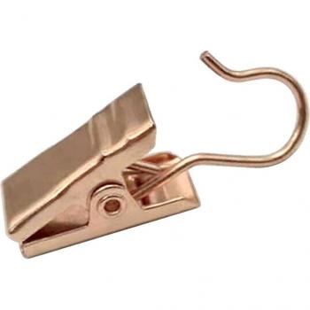 20pcs Curtain Hanging Clips with Hooks, Anti-Rust Stainless Steel
