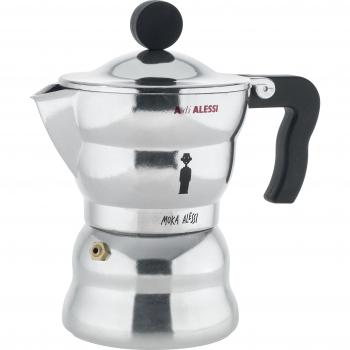 Moka Expressore in Alluminio con Manico in Resina, Alessi