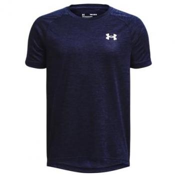 Under Armour Tech 2.0 Kids Jersey – Dark Blue (Boys, Size L)