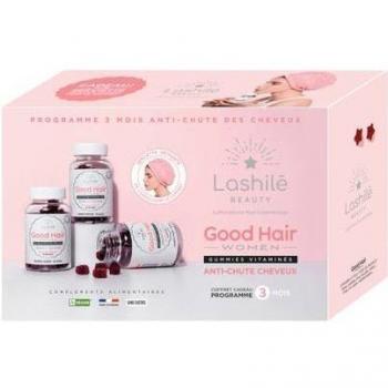 Lashilé Beauty Good Hair Femmes Anti Chute 180 gummies + Serviette