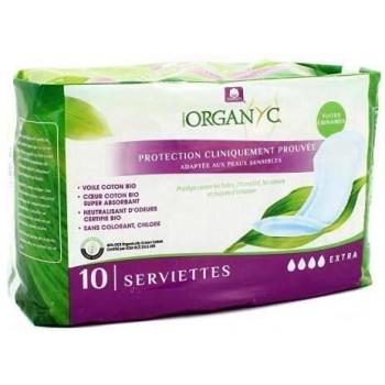 Serviettes Extra Pour Fuites Urinaires | 10 Unités | Organyc