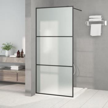 Cabine de douche Noir 90x195 cm Verre ESG dépoli