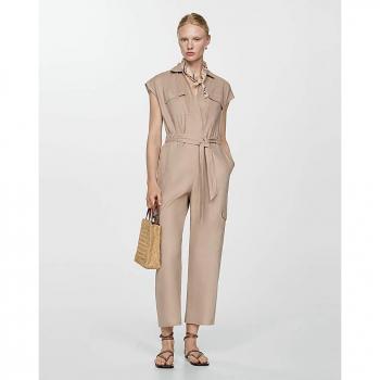 Mango Jumpsuit 'QUITA' für Damen, Beige, Größe XL