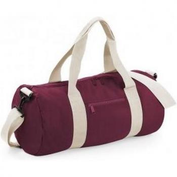 Bagbase Plain Varsity Barrel / Duffle Bag (20 Liters) One Size black/fuchsia