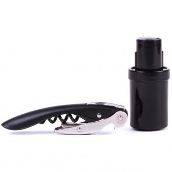 Set tire-bouchon et pompe vide 1 noir