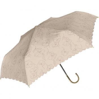 Parapluie à Main Nakatani Fleur Beige 55 cm