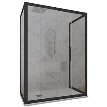 Paroi de Douche Forte 80x110 Noir Mat