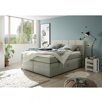 Lomadox Boxspringbett TEREZIN-09, 180x200 cm, mit Bettkasten, Härtegrad H2, in schlamm