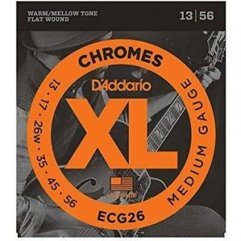 Medium Chrome Flatwound D'Addario Strings