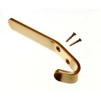 Gold Finish Aluminum Hat & Robe Hook 125mm x 4mm with Screws