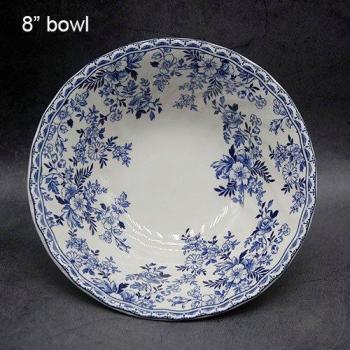 Blue and White Soup Bowl and Dish Set
